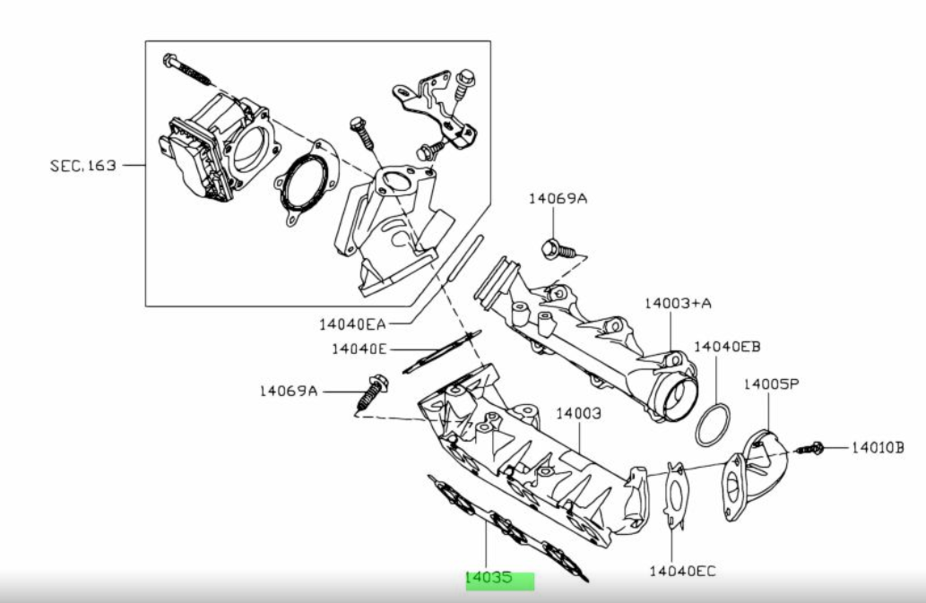 V9X 3.0 dCi Intake Manifolt Gasket 1403500Q0B 8200842632 - Image 2
