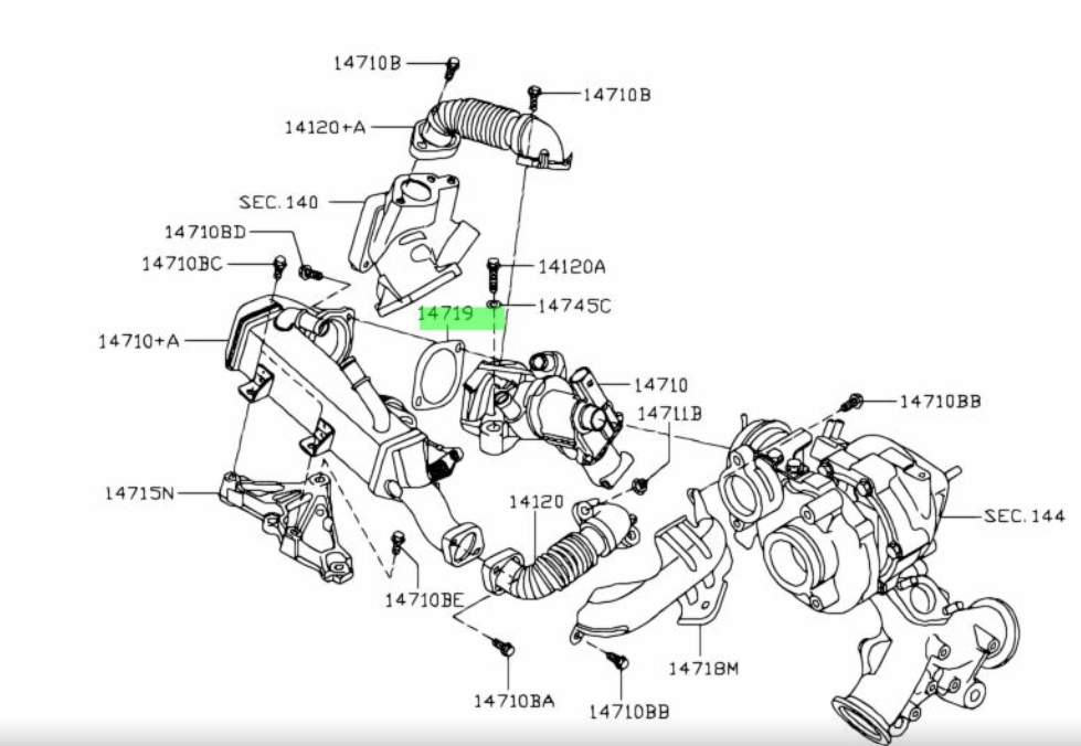 V9X 3.0 dCi Turbo Charger Set Gasket - for Renault / Nissan / Infiniti - Image 2
