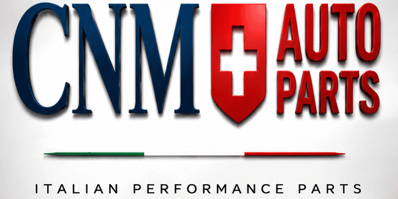 Cnm Auto Parts logo with Italian flag colors and shield, representing quality auto parts for Optima.